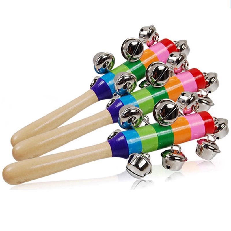 5PCS ไม้ Jingle Hand Bells Rai - Musical Instrument Harmonium บทวิจารณ์และราคา