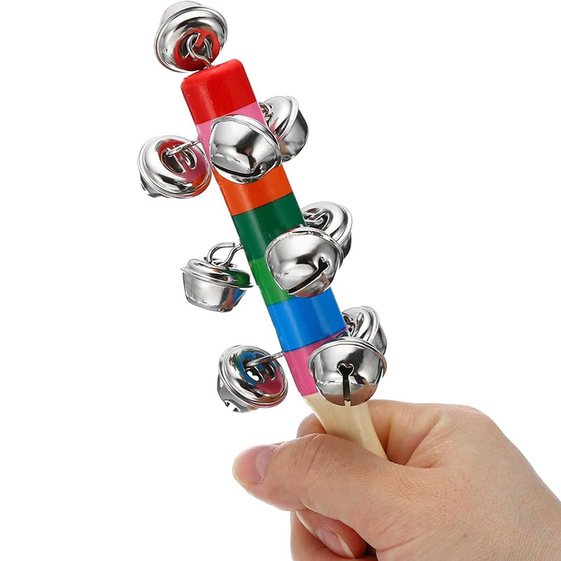 5PCS ไม้ Jingle Hand Bells Rai - Musical Instrument Harmonium บทวิจารณ์และราคา