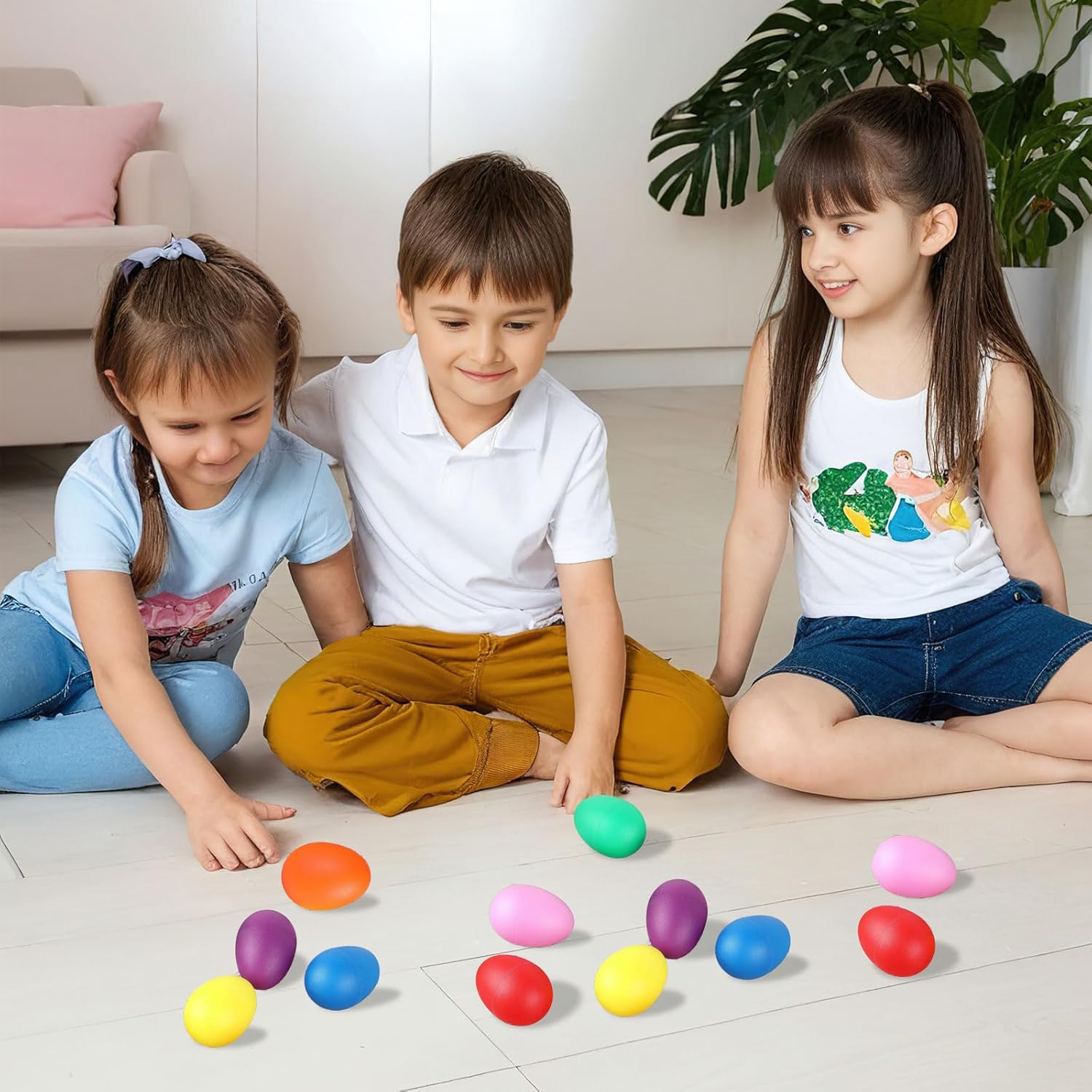 2 ชิ้นพลาสติกไข่ Shakers Percu - Musical Instrument Game บทวิจารณ์และราคา