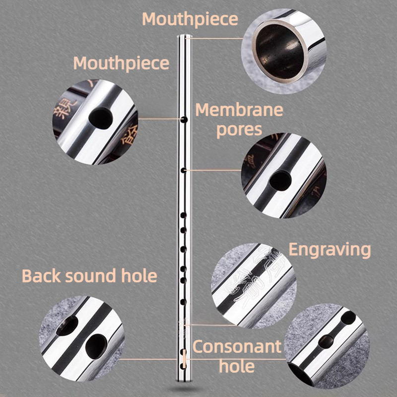 ขลุ่ยสแตนเลส ขลุ่ยแบบดั้งเดิมส - Musical Instrument Fife บทวิจารณ์และราคา