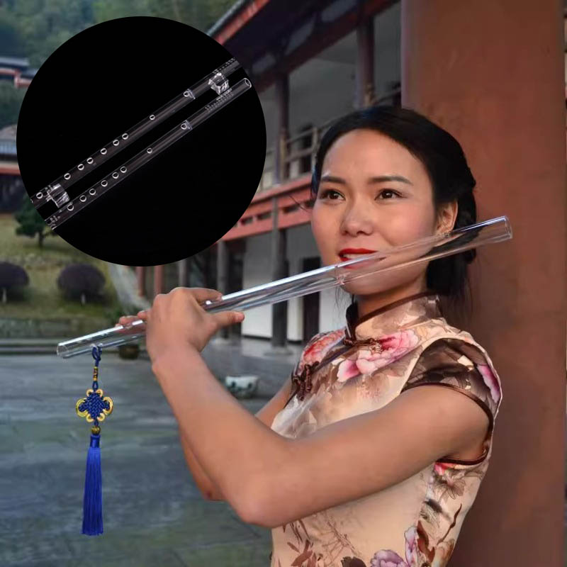 ขลุ่ยโปร่งใส ขลุ่ยขวางมืออาชีพ - Musical Instrument Fife บทวิจารณ์และราคา