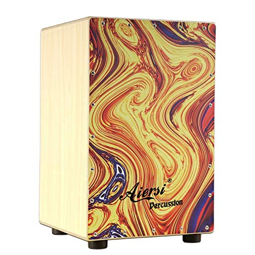 กล่องกลองคาฮองไม้สีสันสดใส ชุด - Cajon Box Drum บทวิจารณ์และราคา